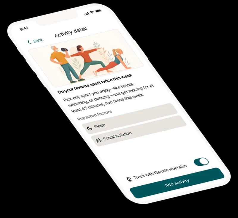 Activity detail screen