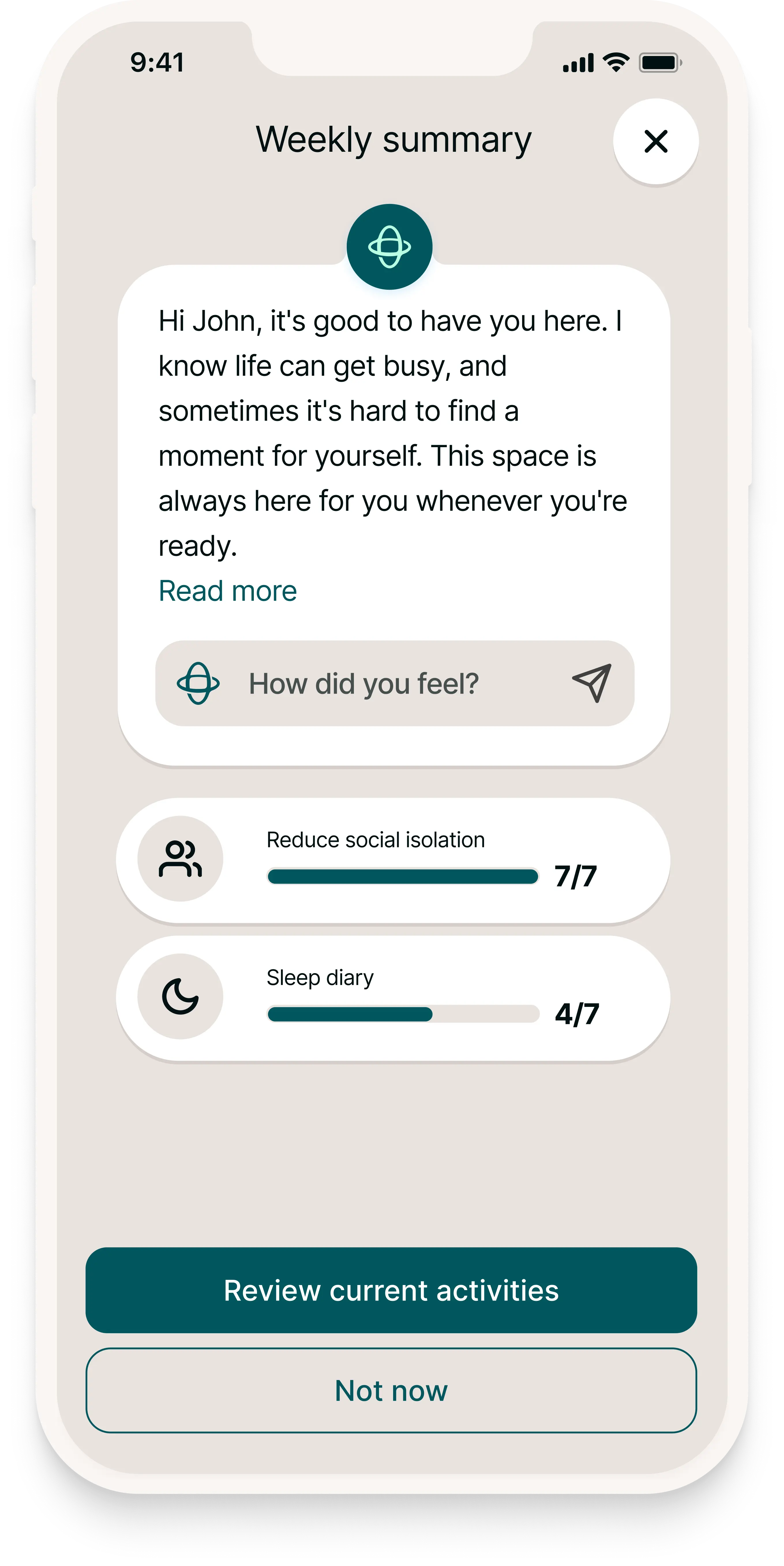 Personalized Weekly Summaries