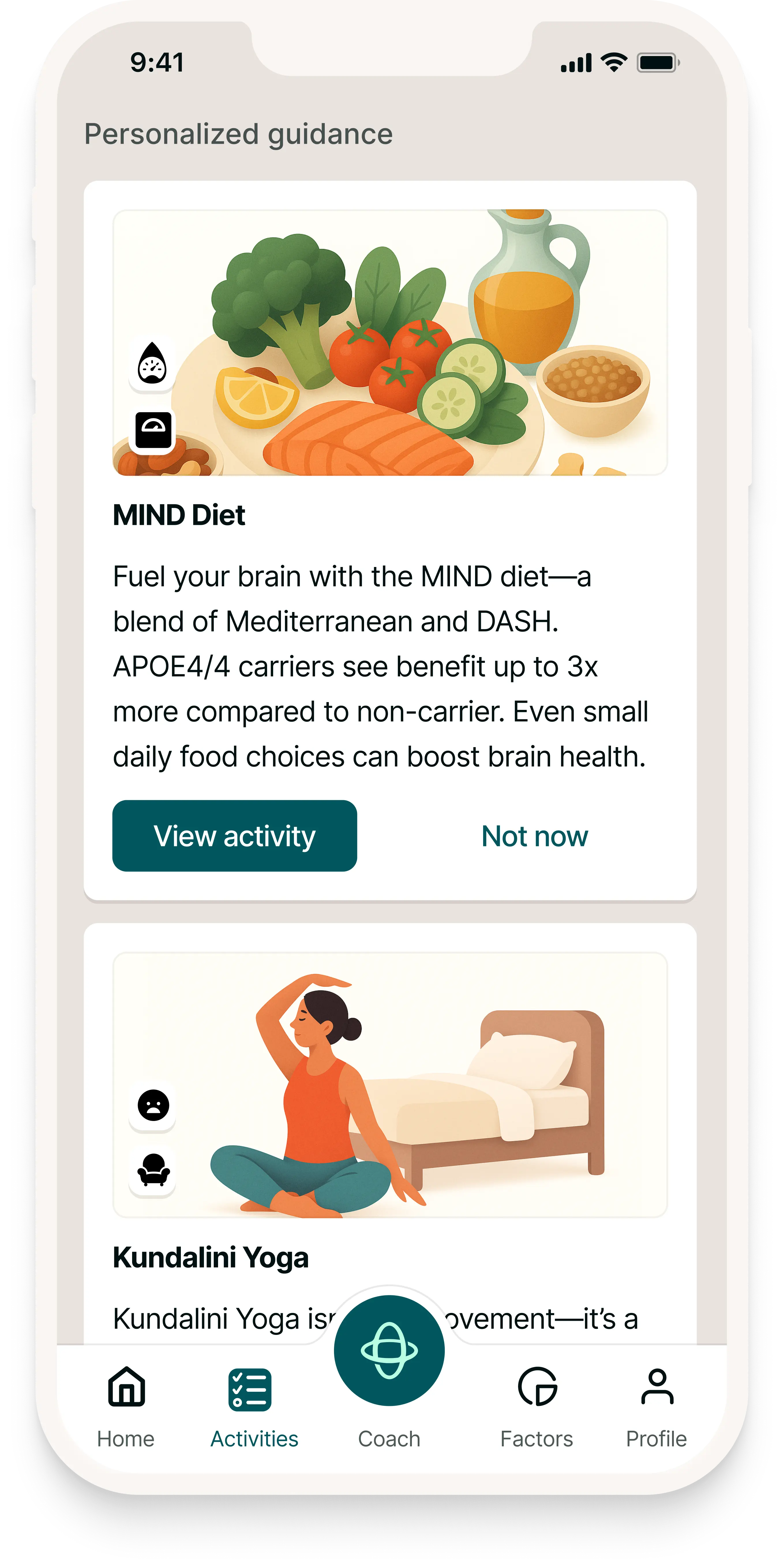 Tailored Activity Recommendations